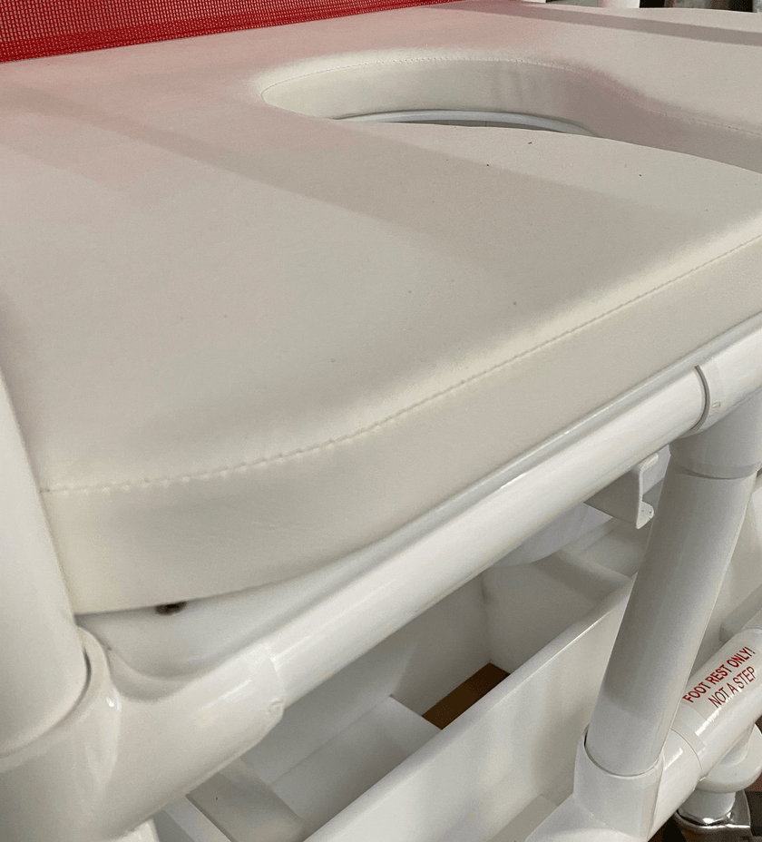 Bariatric Soft Seat Shower Commode with Footrest (600 Series) - 600 lb Capacity for Canadian Healthcare