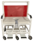 Bariatric Soft Seat Shower Commode with Footrest (600 Series) - 600 lb Capacity for Canadian Healthcare