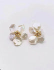 Baroque Pearl Earrings Female European And American Temperament Personality Flower Stud Earrings