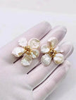 Baroque Pearl Earrings Female European And American Temperament Personality Flower Stud Earrings