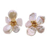 Baroque Pearl Earrings Female European And American Temperament Personality Flower Stud Earrings