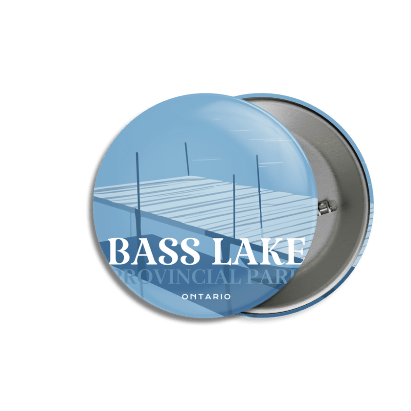 Bass Lake Provincial Park of Ontario Pinback Button, Canada Parks