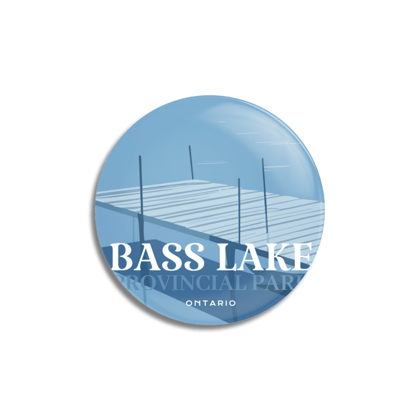 Bass Lake Provincial Park of Ontario Pinback Button, Canada Parks