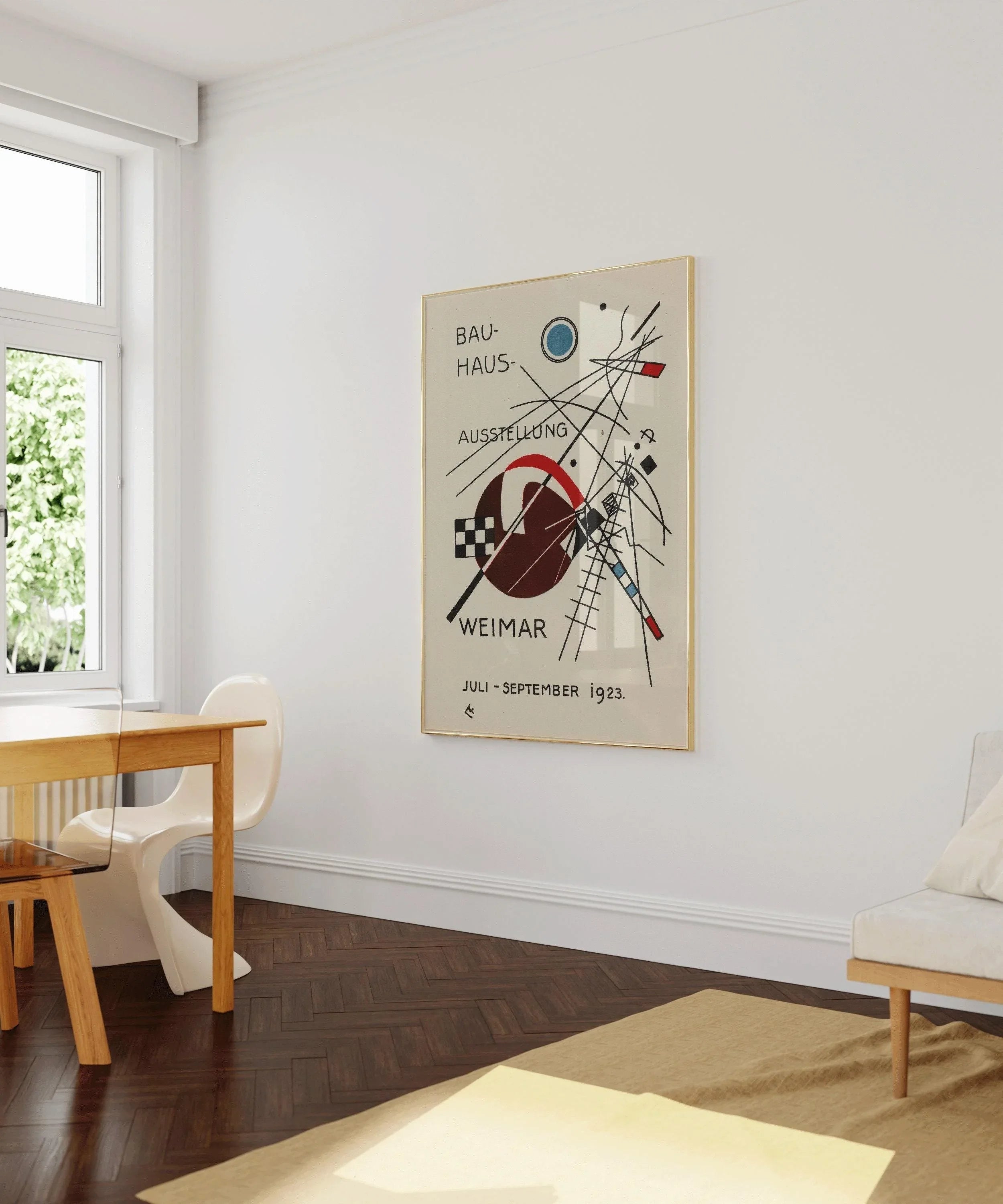 Bauhaus Art Print: Beige & Black Mid-Century Modern Giclee