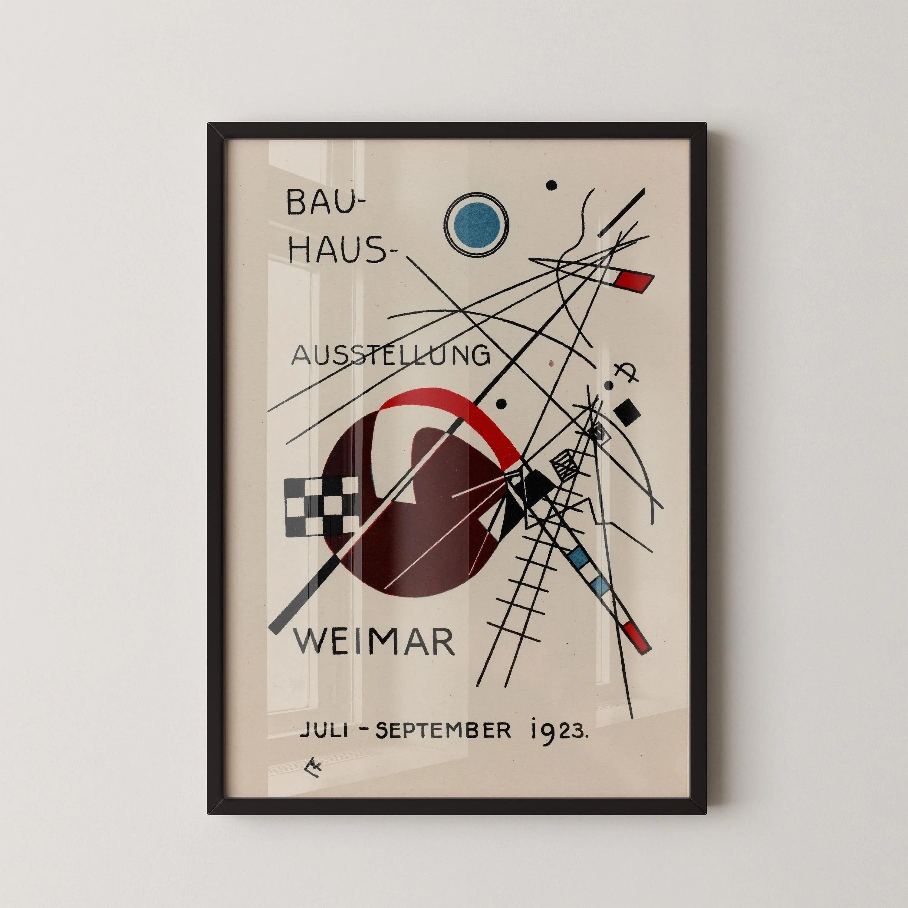 Bauhaus Art Print: Beige & Black Mid-Century Modern Giclee