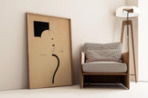Bauhaus Art Print: Beige Black Mid-Century Modern Giclee Print