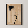 Bauhaus Art Print: Beige Black Mid-Century Modern Giclee Print