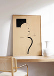 Bauhaus Art Print: Beige Black Mid-Century Modern Giclee Print