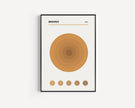 Bauhaus Art Prints: Mid-Century Modern Trio, Brown Geometric Posters