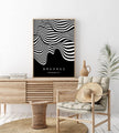 Bauhaus Ausstellung Black (Waves) PRINT | Vintage Mid-century Modern Poster (Available handframed or unframed)