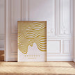 Bauhaus Ausstellung White and Gold (Waves) PRINT | Vintage Mid-century Modern Poster (Available handframed or unframed)