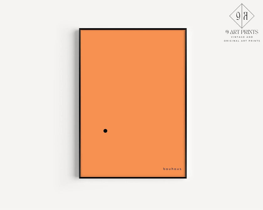 Bauhaus Der Punkt Giclee Print: Mid-Century Modern Art, Orange & Black