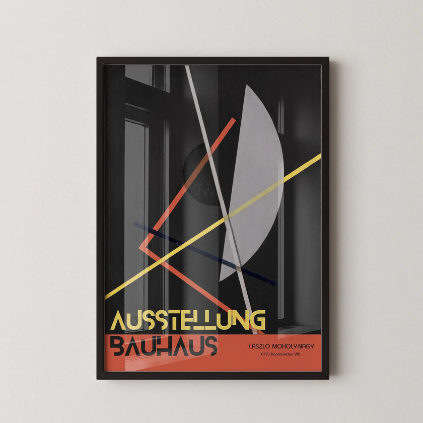 Bauhaus Exhibition Poster: Laszo Moholy-Nagy Geometric Art Print