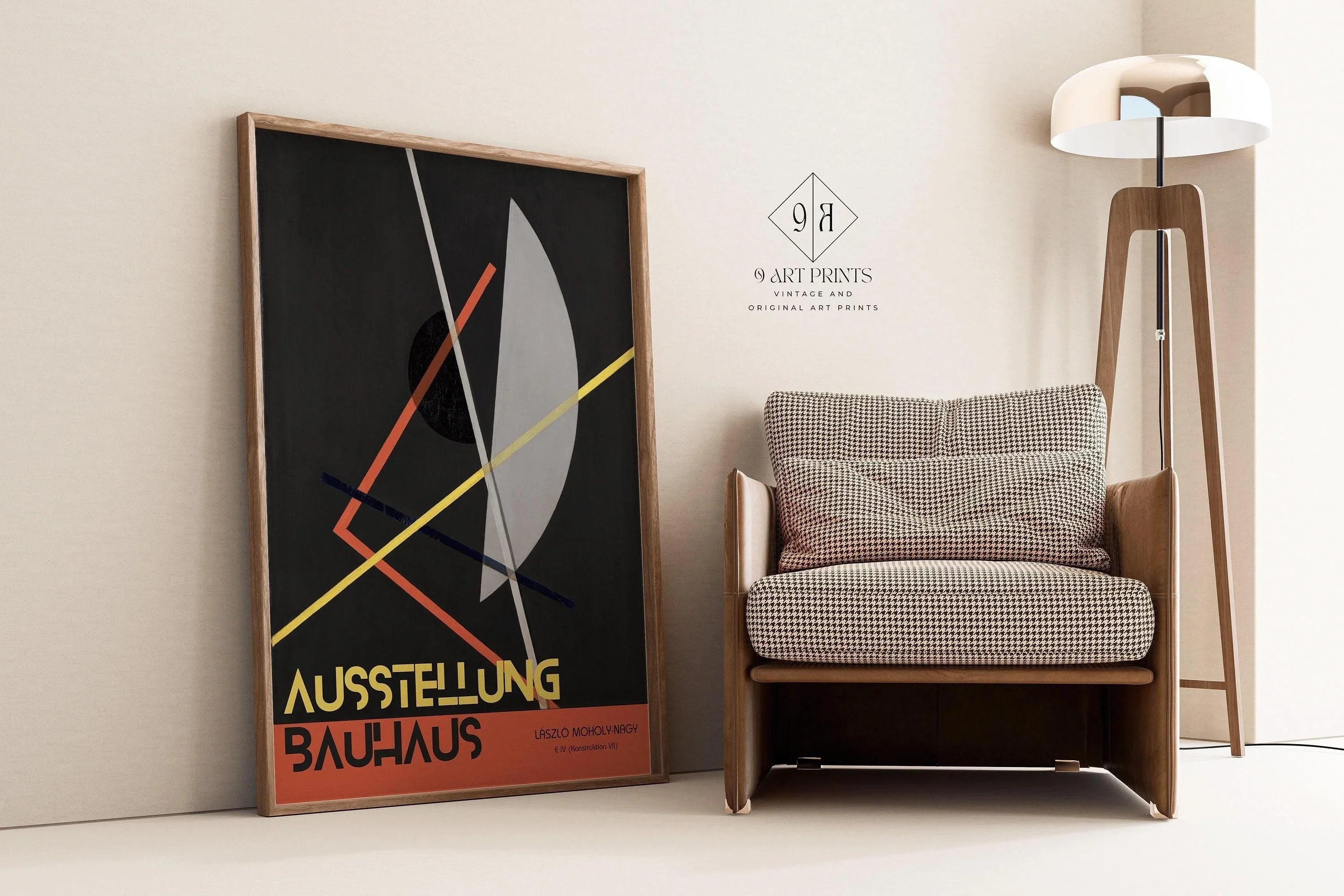 Bauhaus Exhibition Poster: Laszo Moholy-Nagy Geometric Art Print