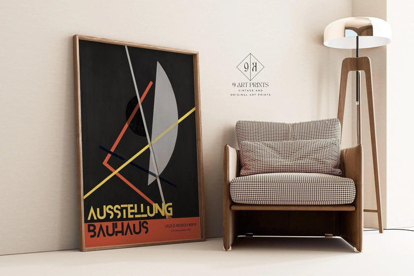 Bauhaus Exhibition Poster: Laszo Moholy-Nagy Geometric Art Print