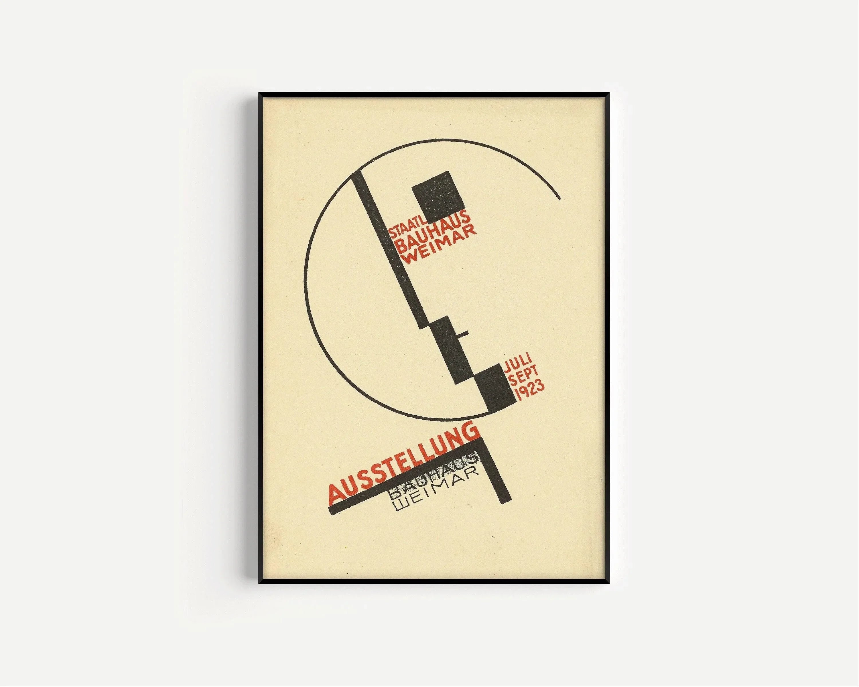 Bauhaus Exhibition Poster: Vintage Mid-Century Modern Art Print