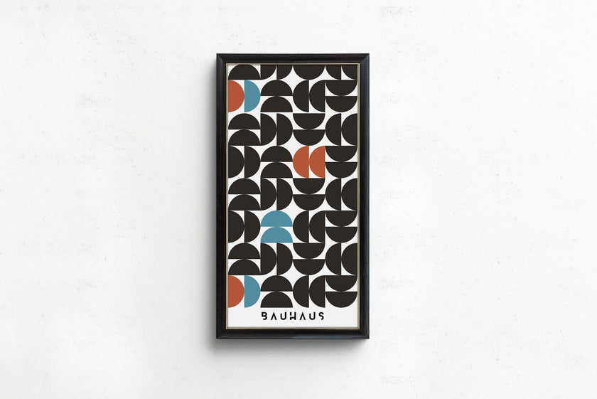 Bauhaus Geometric Art Print: Mid-Century Modern Giclee