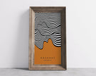 Bauhaus Ochre Waves Art Print: Mid-Century Modern Giclee