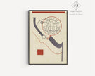 Bauhaus Poster: Beige & Black Mid-Century Modern Art Print