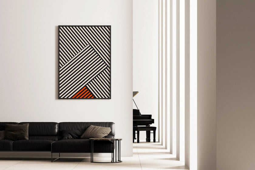 Bauhaus Poster - Stripes PRINT | Mid-century modern art print (available handframed or unframed)