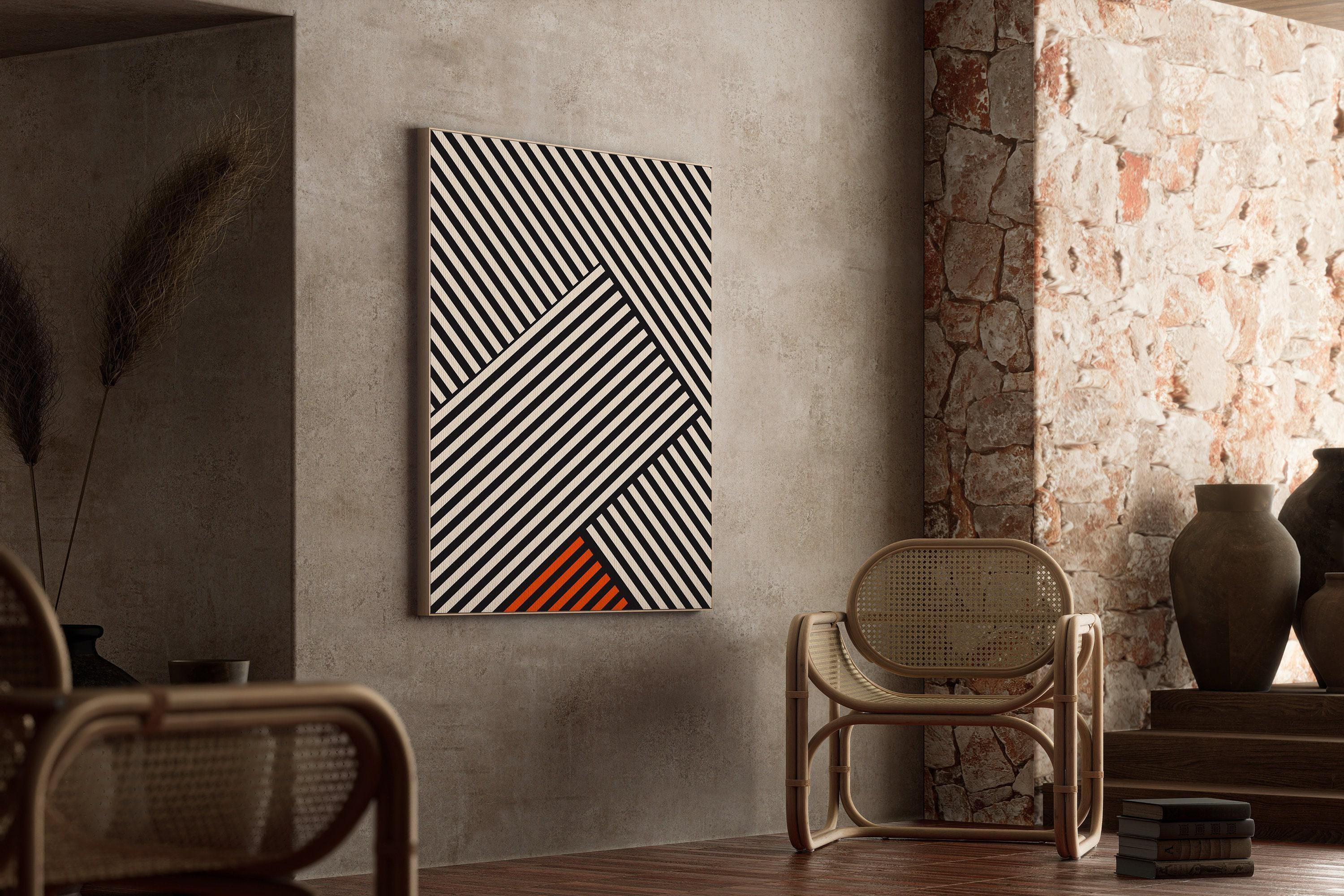 Bauhaus Poster - Stripes PRINT | Mid-century modern art print (available handframed or unframed)