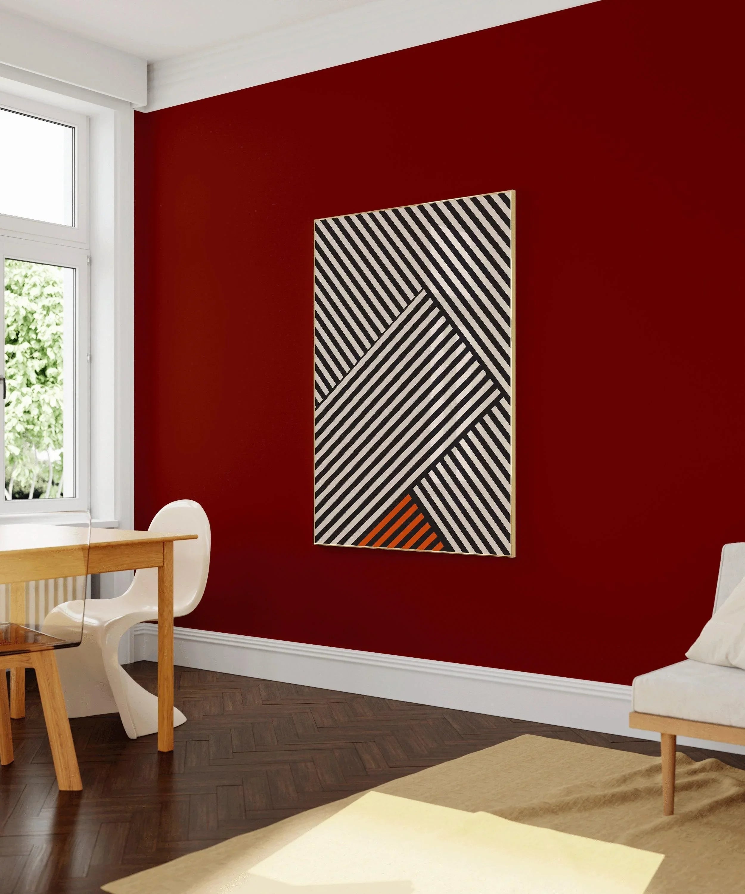 Bauhaus Poster - Stripes PRINT | Mid-century modern art print (available handframed or unframed)