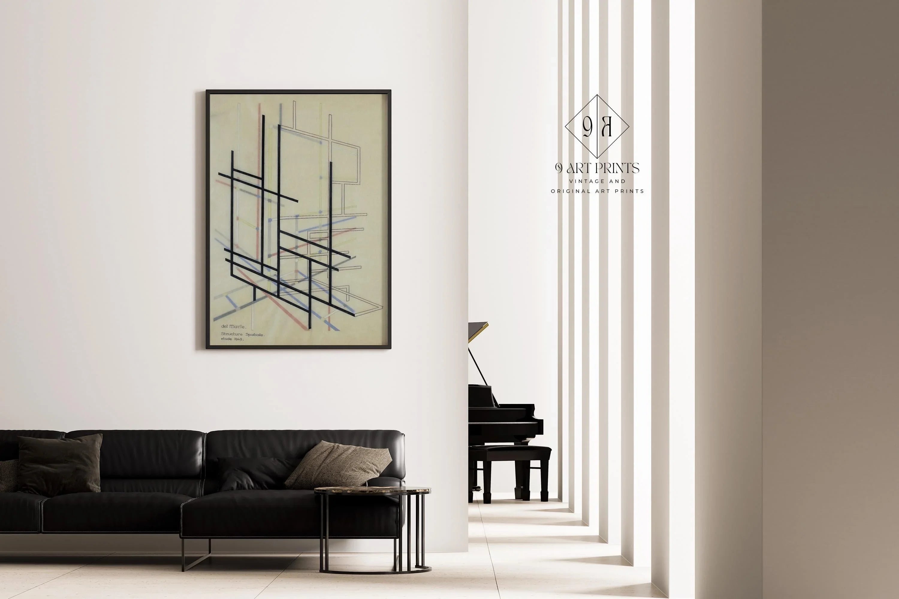 Bauhaus Structure Art Print: Felix del Marle Mid-Century Modern Giclee Print