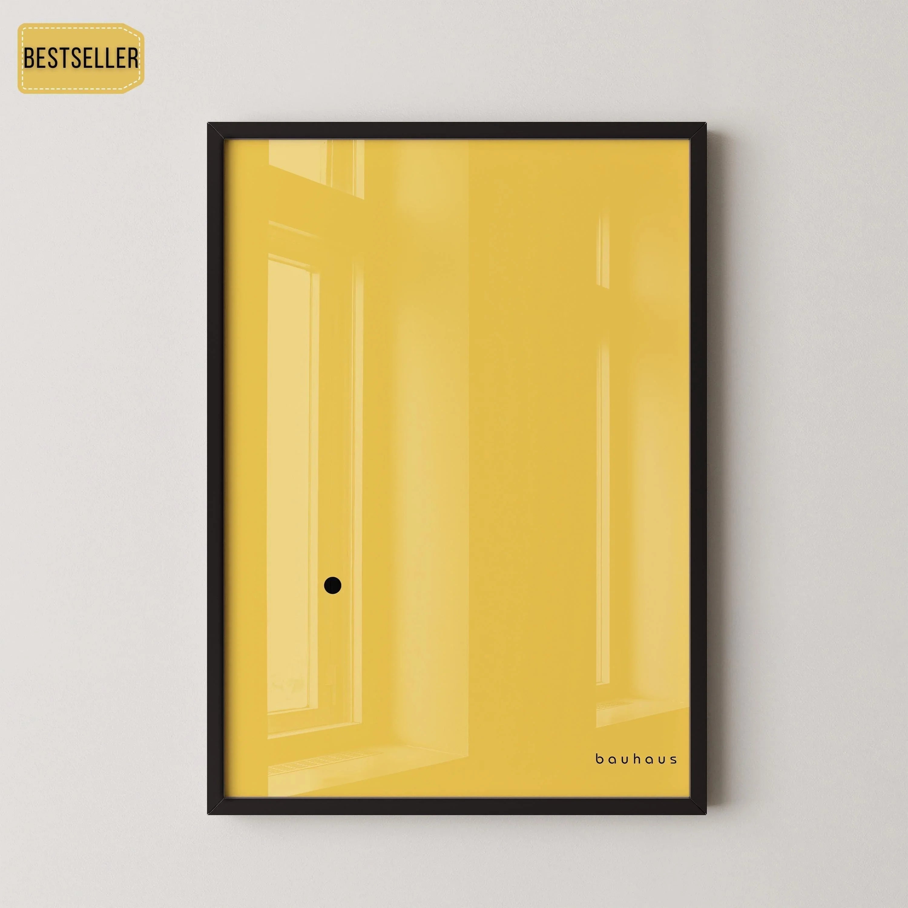 Bauhaus 'The Dot' Giclee Print: Mid-Century Modern Art, Yellow & Black