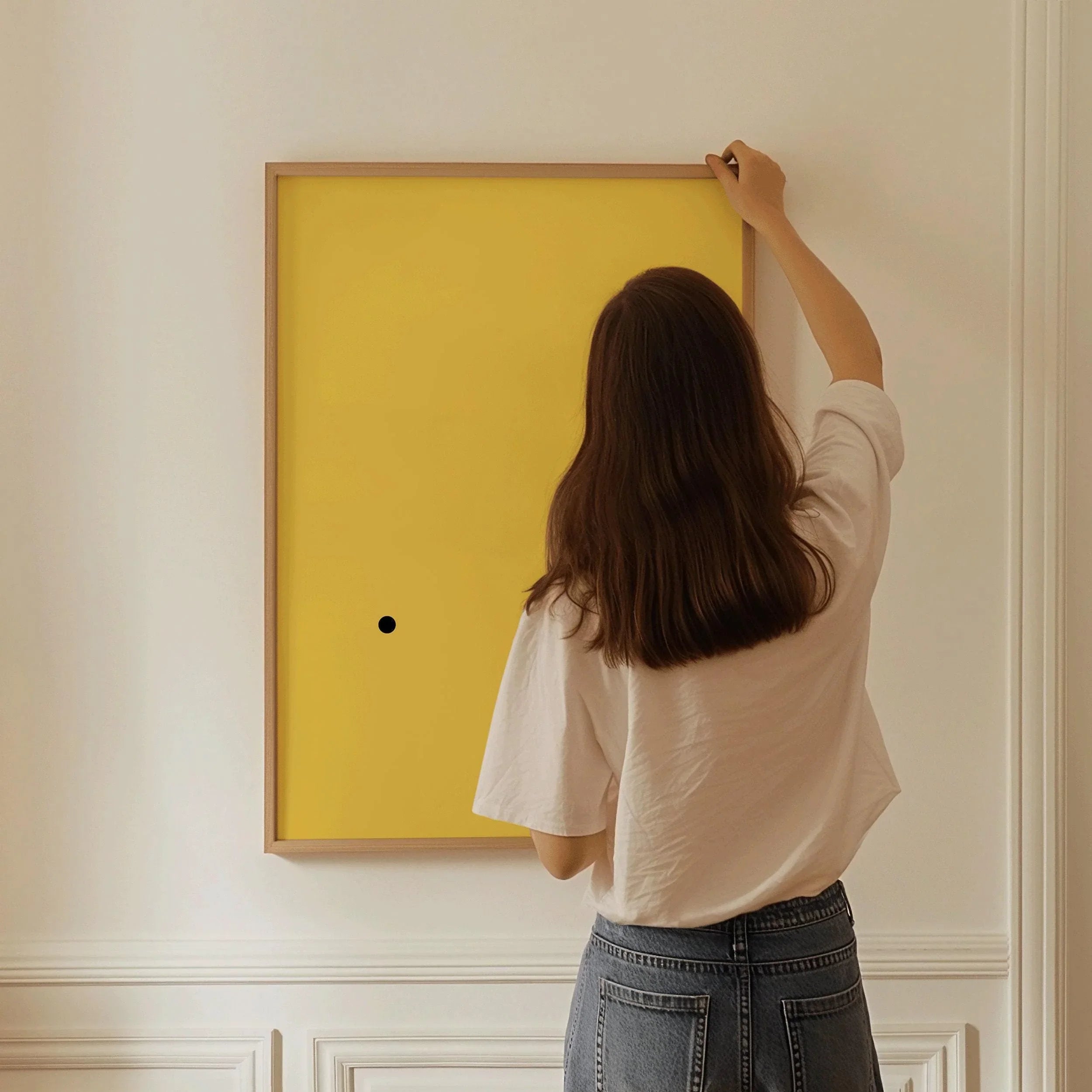 Bauhaus 'The Dot' Giclee Print: Mid-Century Modern Art, Yellow & Black