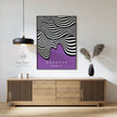 Bauhaus Waves Art Print: Mid-Century Modern Deep Lilac Poster