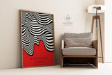 Bauhaus Waves Art Print: Mid-Century Modern Exhibition Poster