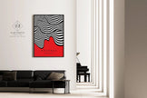 Bauhaus Waves Art Print: Mid-Century Modern Exhibition Poster