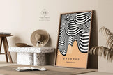 Bauhaus Waves Art Print: Mid-Century Modern Exhibition Poster