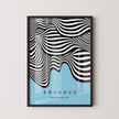 Bauhaus Waves Art Print: Mid-Century Modern Giclee Poster