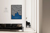 Bauhaus Waves Art Print: Mid-Century Modern Giclee Poster