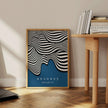Bauhaus Waves Art Print: Mid-Century Modern Giclee Poster