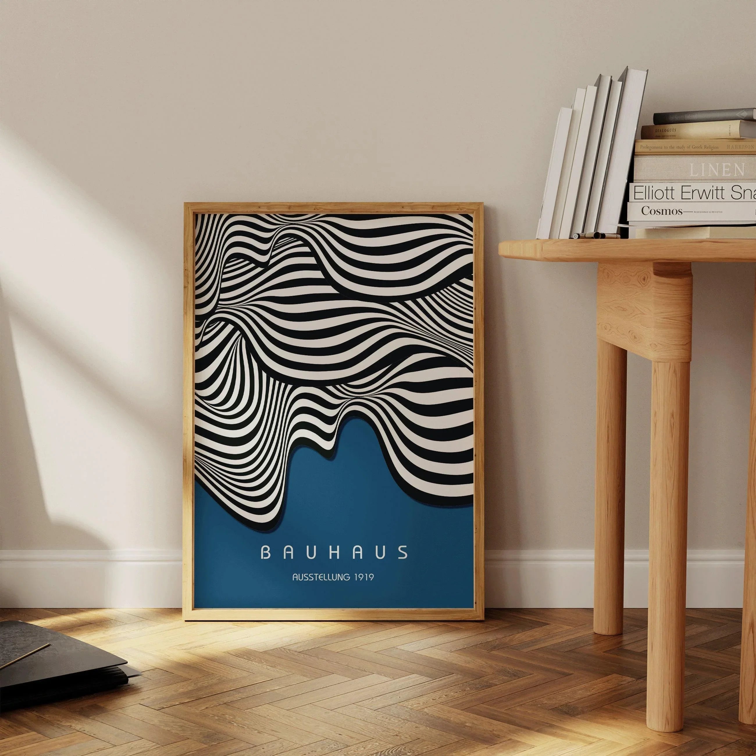 Bauhaus Waves Art Print: Mid-Century Modern Giclee Poster