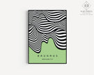 Bauhaus Waves Art Print: Mid-Century Modern Giclee Poster