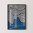 Bauhaus Waves Art Print: Mid-Century Modern Giclee Poster