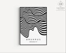 Bauhaus Waves Art Print: Mid-Century Modern Giclee Poster