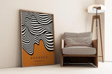 Bauhaus Waves Art Print: Mid-Century Modern Home Decor (Available Framed)