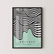 Bauhaus Waves Art Print: Mid-Century Modern Mint Green Poster