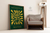 Bauhaus William Morris Matisse Art Print Set: Emerald Green Gold (Framed or Unframed)