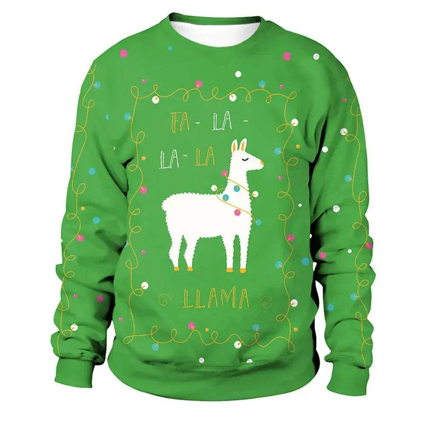 Christmas Element Men's And Women's Round Neck Sweater