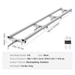Rail Mill Guide System, 9 Ft Milling Guide, 4 Crossbar Kits Chainsaw Mill Rail Guide, Aluminum Adjustable Saw Mill Rail System Work With Chainsaw Mills For Builders And Woodworkers