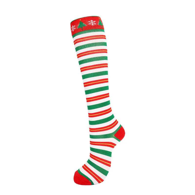 Compression Stockings Christmas Sports High Elastic Breathability