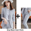 Women's Business Casual Suit Set – Blazer Jacket, 4 Colors, S–4XL (Canada & USA)