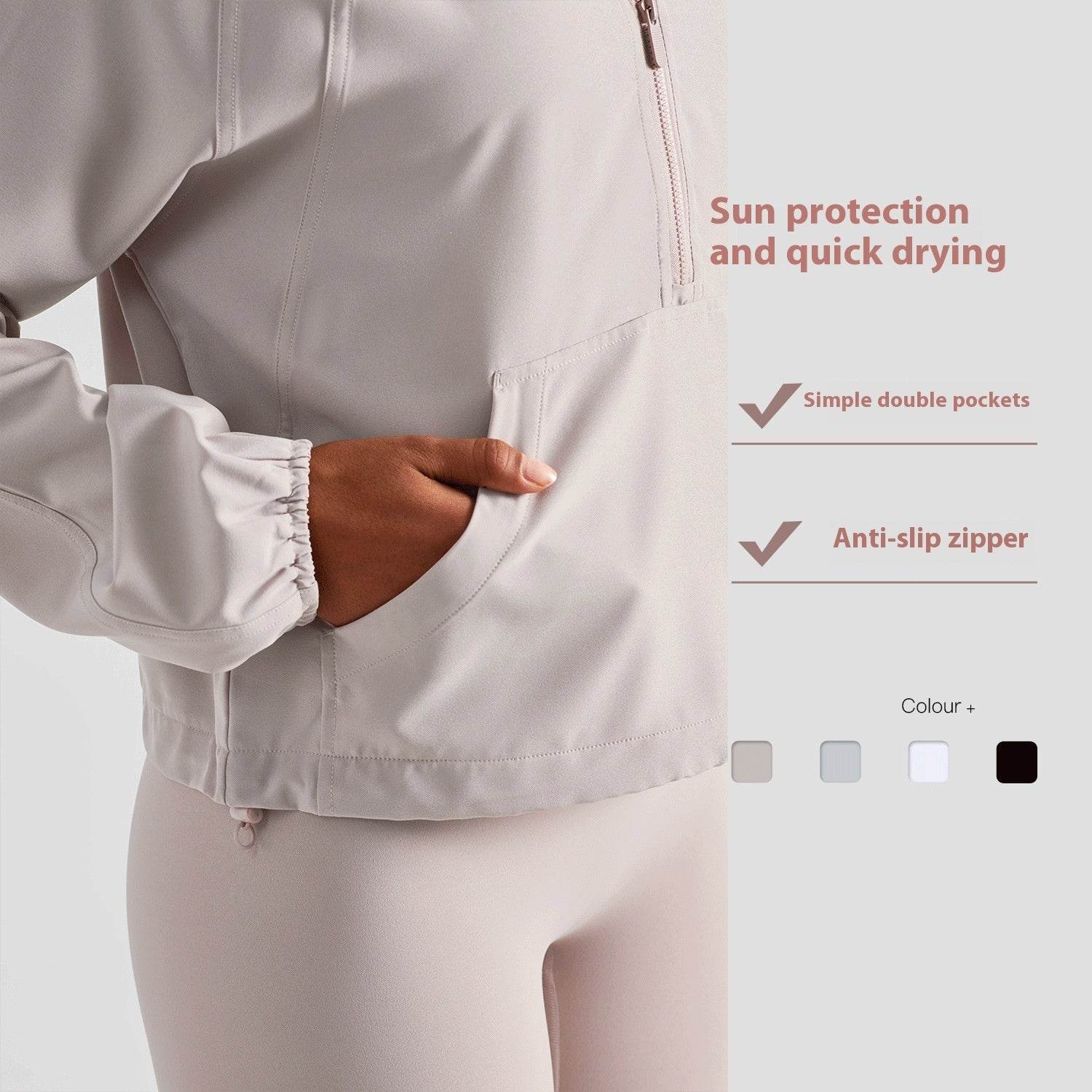 Women's Half Zipper Drawstring Workout Hoodie Athleisure Gym Hoodie