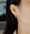 Summer Iced Tea Moissanite Stud Earrings – Platinum 925 Silver | GRA Certified