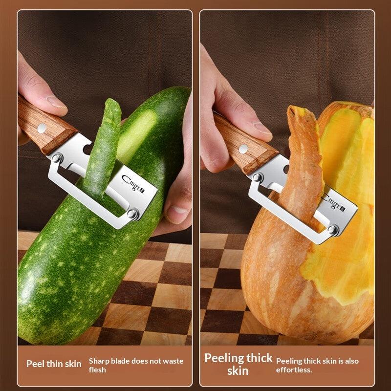 Stainless Steel Vegetable Peeler with Wood Handle, Kitchen Peeler Canada